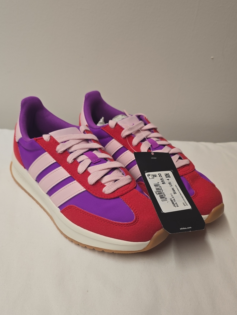 adidas Women's Purple, Red & Light Pink Retro Runner Sneakers
